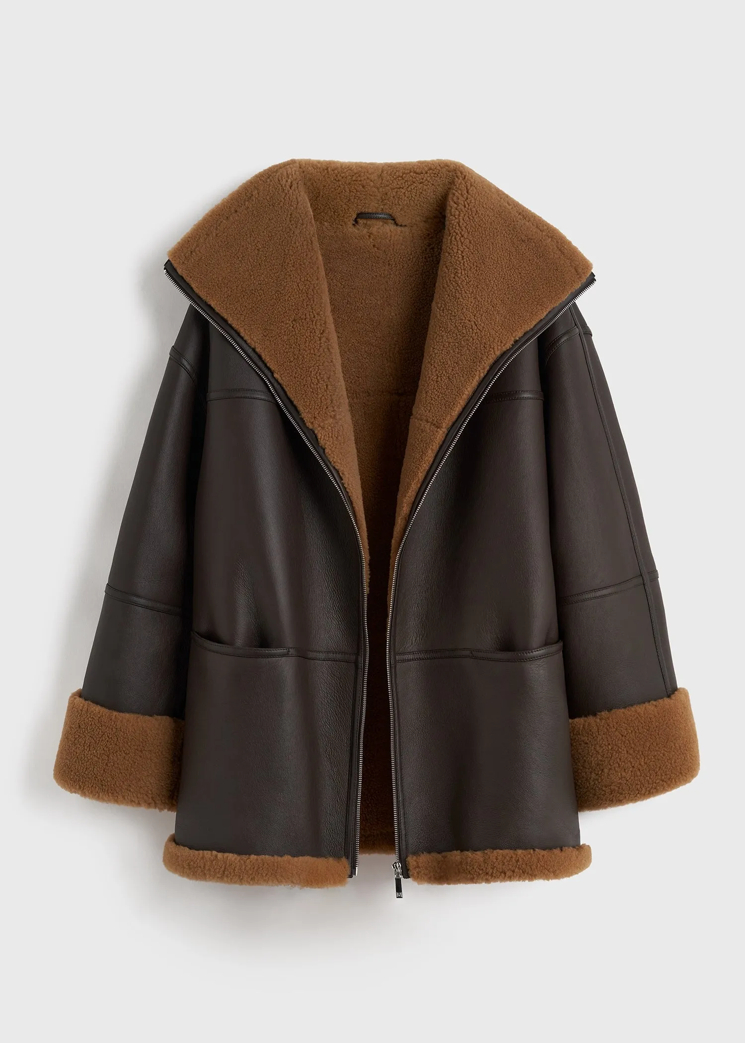 Signature shearling jacket chocolate