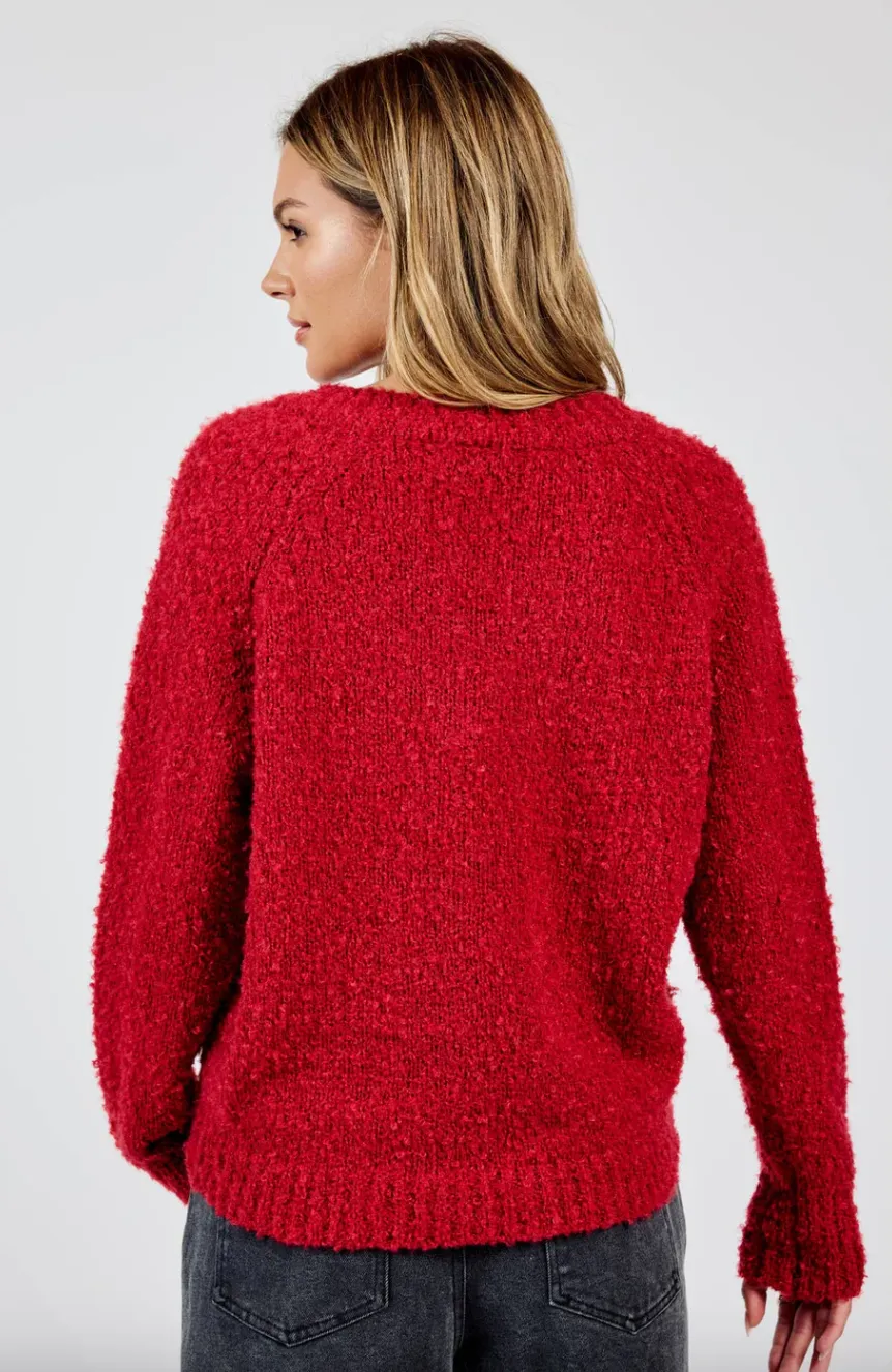 sofia limelight v-neck sweater