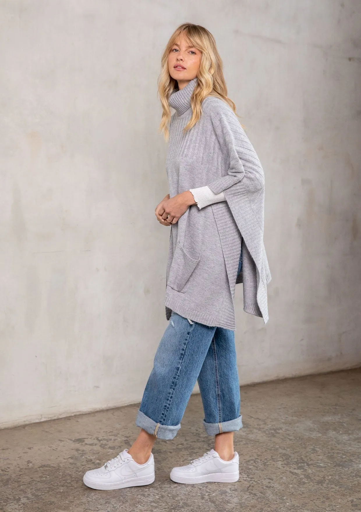 Sun Valley Knit Sweater Poncho