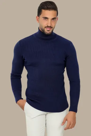 Sweater Turtleneck Basic Navy