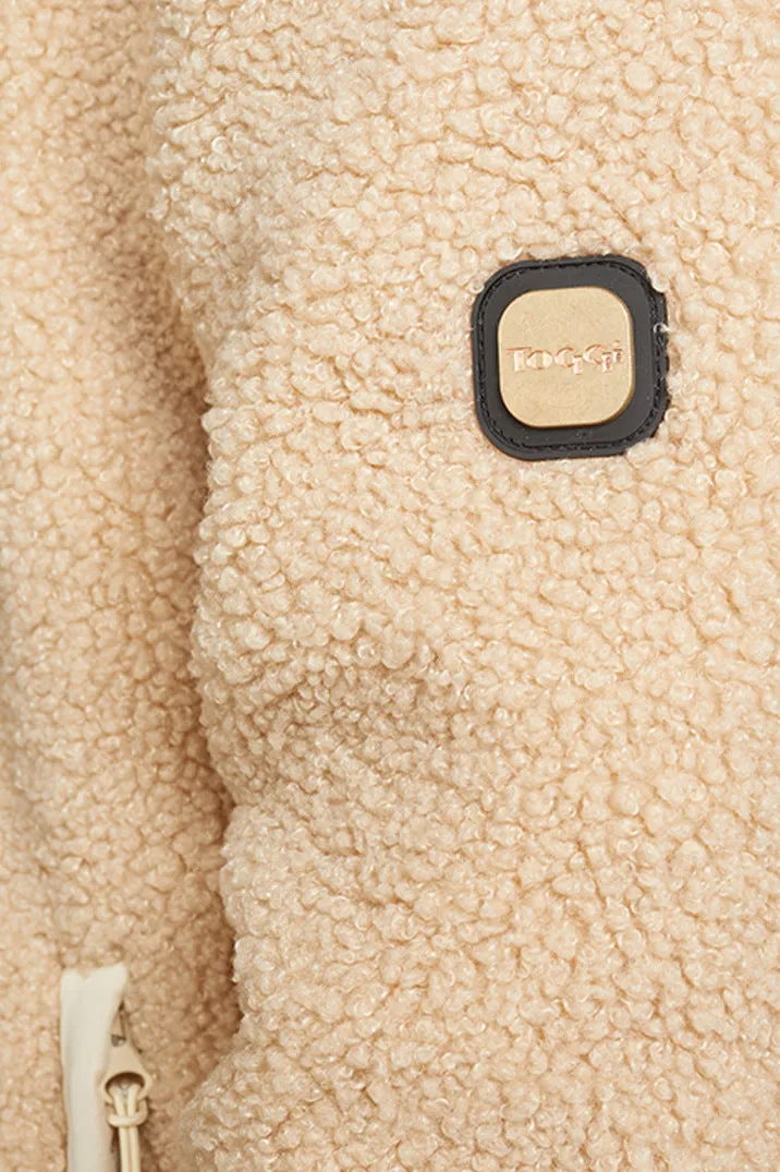 Toggi Ladies Spruce Shearling Jacket in Oatmeal Stone colour