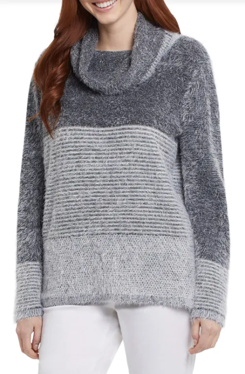 Tribal Grey Turtleneck Sweater