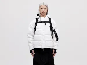 Utility Down Jacket with Backpack - White