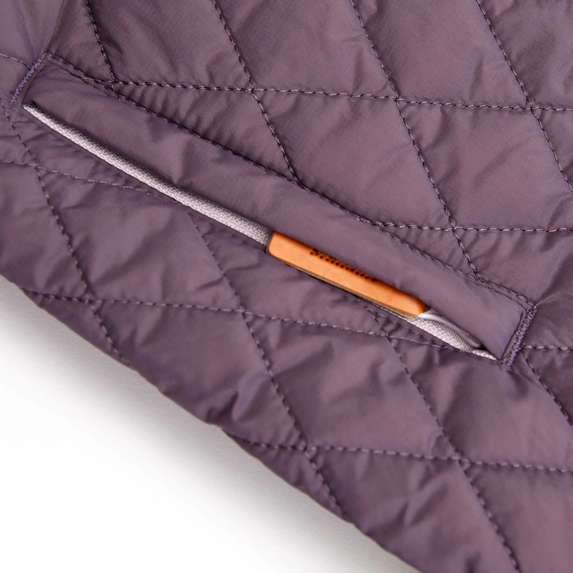 Women's Quilted Puffer Jacket in Dusty Purple