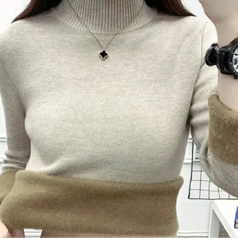 Women's Soft Wool Fleece Turtleneck Jumper | Ideal for Autumn/Winter